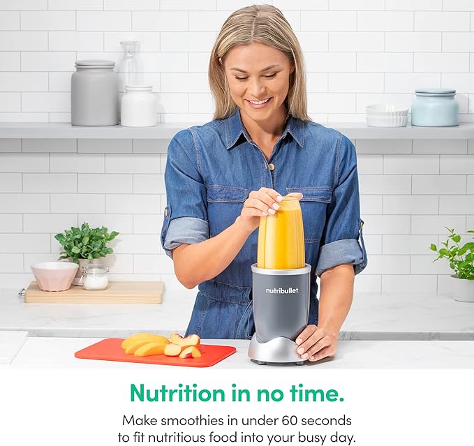 nutribullet Personal BlenderShakesSmoothiesFood Prepand Frozen Blending24 Ounces600 WattGrayNBR-0601WM(Pack of 2)