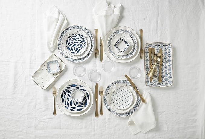 Lenox 895680 Blue Bay 24-Piece Dinnerware Set Service For 8