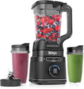 Ninja Blender &amp Food Processor All-in-One | For-Smoothies Food and More | Kitchen Countertop | Includes 72 oz. Pitcher &amp (2) 24 oz. To-Go Cups with Lids | 1800 Watt | Black | TB301