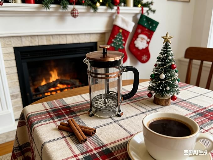 French Press Coffee Maker 34Oz Coffee Press with 304 Stainless Steel 4 Filters Borosilicate Glass Heat Resistant Carafe 100% BPA-Free Teapot &amp Coffee Press Copper Finish