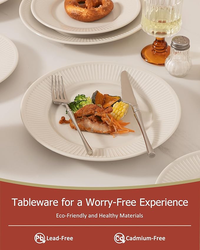 Dinnerware sets plates and bowls sets modern platesCeramic Dinnerware Sets12 Pieces Porcelain Lightweight PlatesScratch Resistant Dish Set (style - 16 4 - Set (12pcs))