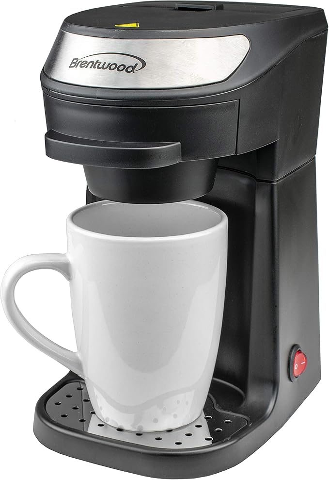 Brentwood TS-111BK Single Serve Coffee Maker with Mug 1 milliliters Black