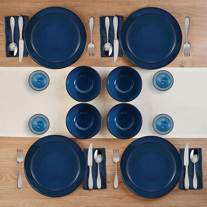 Pfaltzgraff Lucy 12 Piece Dinnerware Plate and Bowl Set Service for 4