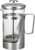 HARIO THSV-4-HSV Hairline Silver Pressed Coffee Heat Resistant Glass Stainless Steel Practical Capacity 20.3 fl oz (600 ml)