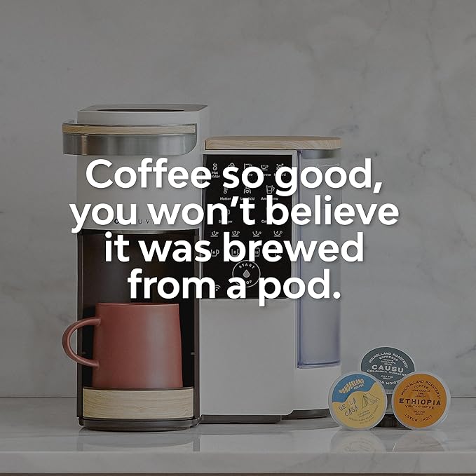 BRUVI The Dark Roast Bundle | Gen 3 Single-Serve Coffee System | Cream Color | Includes 20 Dark Roast Coffee and Espresso B-Pods
