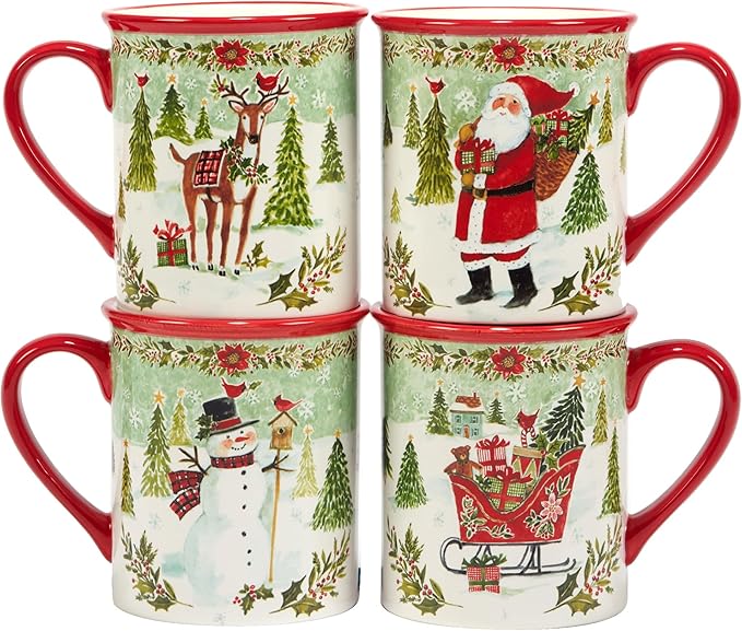 Certified International Joy of Christmas 16 Piece Dinnerware Set Service for 4