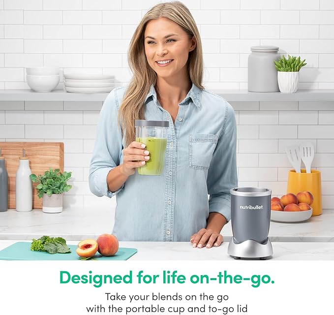 nutribullet Personal BlenderShakesSmoothiesFood Prepand Frozen Blending24 Ounces600 WattGrayNBR-0601WM(Pack of 2)