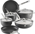 Hestan TITUM Fusion 10-Piece Nonstick Cookware Set Double Impact Stainless Steel Base &amp Aluminum Body Induction Compatible Made without PFOAs
