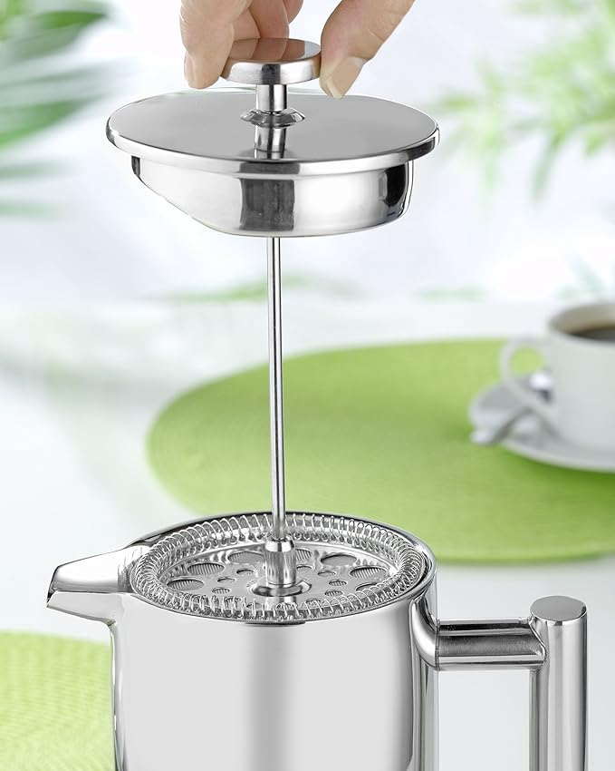 Esmeyer Oxford Stainless Steel Coffee Maker Silver 10.5 x 18.5 x 22 cm
