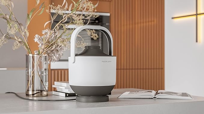 DesignNest PowerCooker Multi-cooker Steamer Auto Warmer Fast Cooking Portable Pot Detachable Heating Base 5 Cooking Models Touch Control Panel Soup Rice Stews Oatmeal &amp Yogurt White