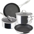 Circulon Scratch Defense Stainless Steel Pan Set: 4 Piece Induction Hob Pan Set with Extreme Non Stick Induction &amp All Hob Suitable