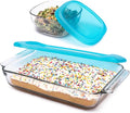 Libbey Baker’s Premium 4 Piece Glass Baking Dish Set Multipurpose Space Saving Casserole Dish with Lid Set Baking Glassware for Potlucks Leftovers