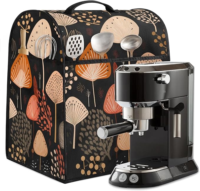 cfpolar Kitchen Aid Mixer Cover Compatible with 6-8 Quarts Abstract Geometric Leaves Stand Mixer Cover Kitchen Aid Mixers Accessories Appliance Organizer Bag Dust Covers with Zipper Pocket