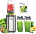 Ganiza Smoothie Blenders 14Pcs Personal Blender for Shakes and Smoothies for Kitchen with 3 Portable Blender Cups (1x24oz &amp 2X17oz) Single Serve Smoothies Maker for Juices Nutritious Recipe Gre