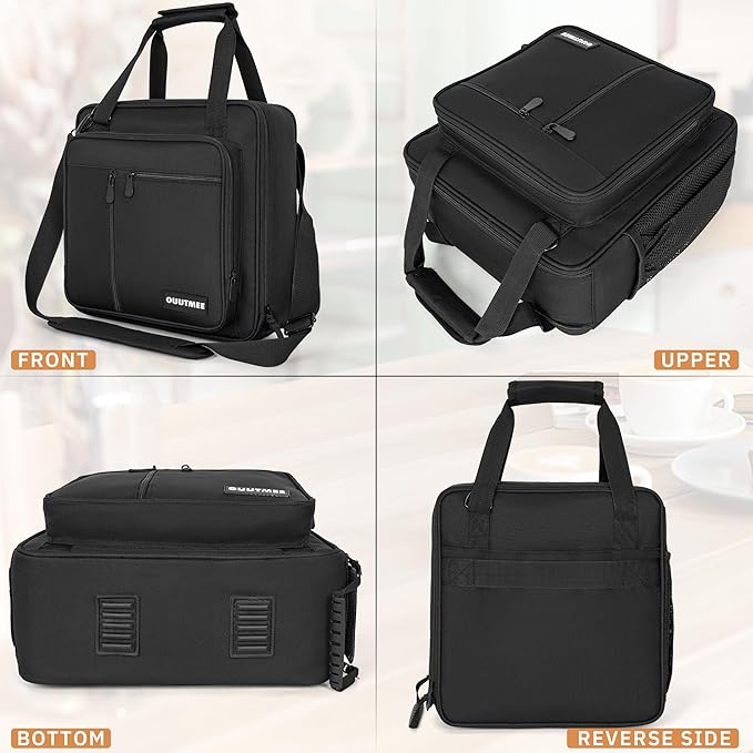 Coffee Maker Carrying Bag Compatible with Keurig K-Mini or K-Mini Plus Single Serve Coffee Brewer Portable Storage Bag with Extra Pockets Storage Tote Case With Multiple Pockets for K-Cup