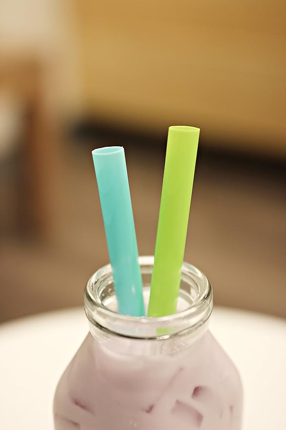 Karat [1600 ct] 9 Boba Straws (10mm Diameter) Individually Wrapped Assorted Solid Colors (C9060s)