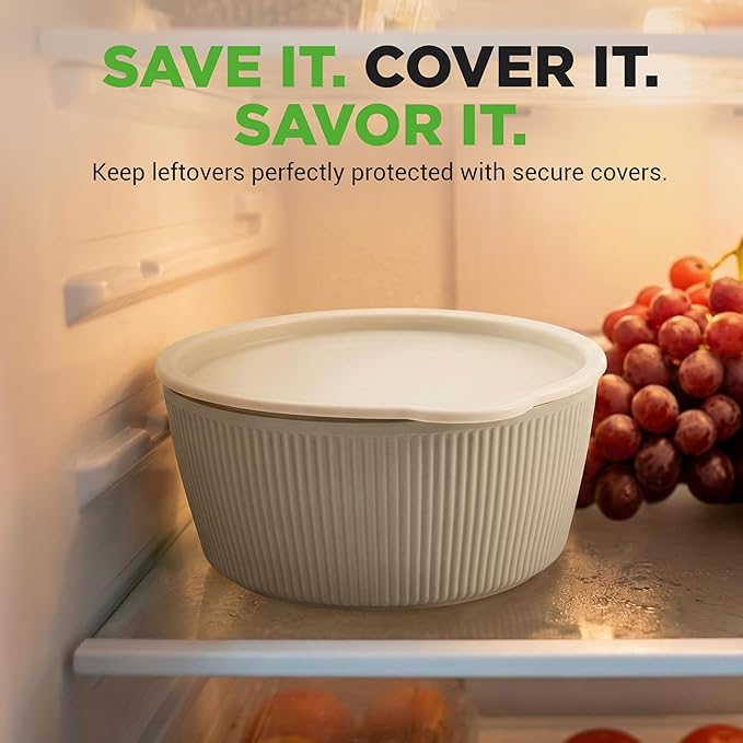 NutriChef 18-Piece Ceramic Cookware Set with Detachable Handles Non Stick Pots and Pans PTFE-Free Natural Ceramic Coating Space-Saving Design Oven &amp Stove Safe Includes Utensils Cream