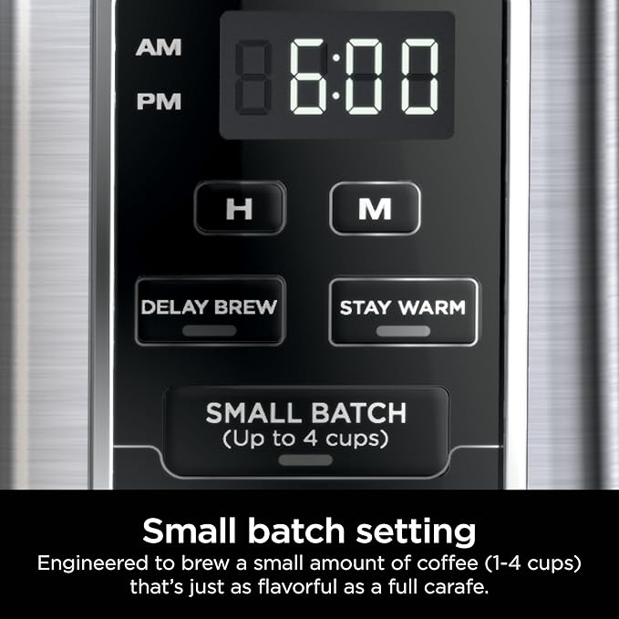 Ninja 12-Cup Programmable Coffee Brewer 2 Brew Styles Adjustable Warm Plate 60oz Water Reservoir Delay Brew - Black/Stainless Steel