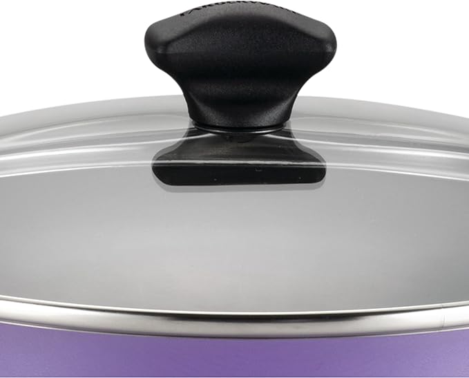 Farberware Dishwasher Safe Nonstick Aluminum 15-Piece Cookware Set Purple