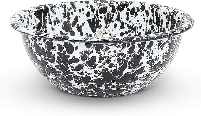 Enamelware Starter Set 16 piece Black/White Splatter