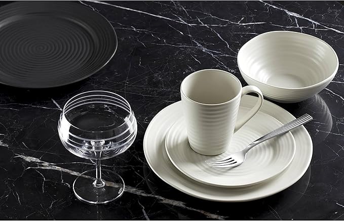 Oneida Black Ridge Piece Dinnerware Set 12 Count Dorm Room Essentials First Apartment