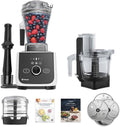 Vitamix Ascent X4 Gourmet SmartPrep Kitchen System Professional-Grade Blender Stainless-Steel Blades 12-Cup Food Processor Attachment with 4 Discs 48 Oz Blender Container White