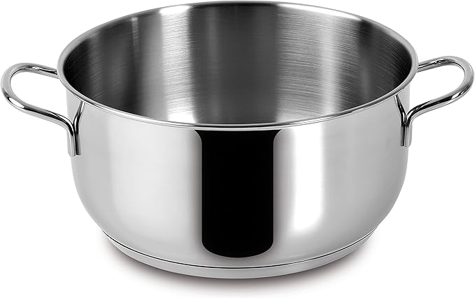 Lagostina Every Stainless Steel Cookware Set 7-Piece Set Two-Handle Saucepan 18 cm Deep Casserole 22 cm Milk Pan 12 cm Deep Casserole 14 cm Long Handle and Lids 14.18 and 22 cm