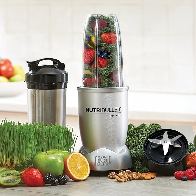 NutriBullet 1000 Watt PRIME Edition 12-Piece High-Speed Blender/Mixer System Includes Stainless Steel Insulated Cup and Recipe Book