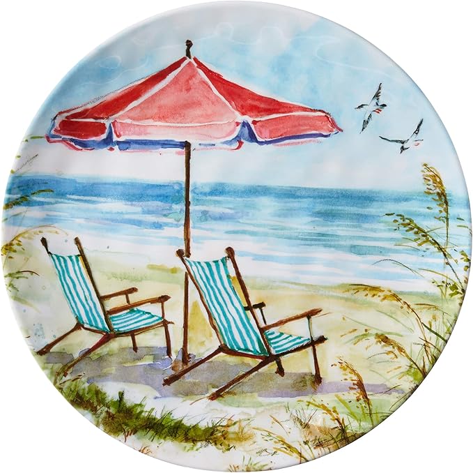 Ocean View 12 pc Melamine Dinnerware Set Service for 4