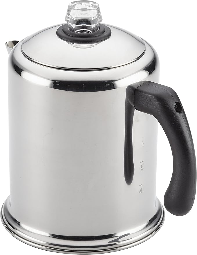 Farberware 47053 Classic Stainless Steel Yosemite 12-Cup Coffee Percolator 12 Cup Coffee Maker Silver