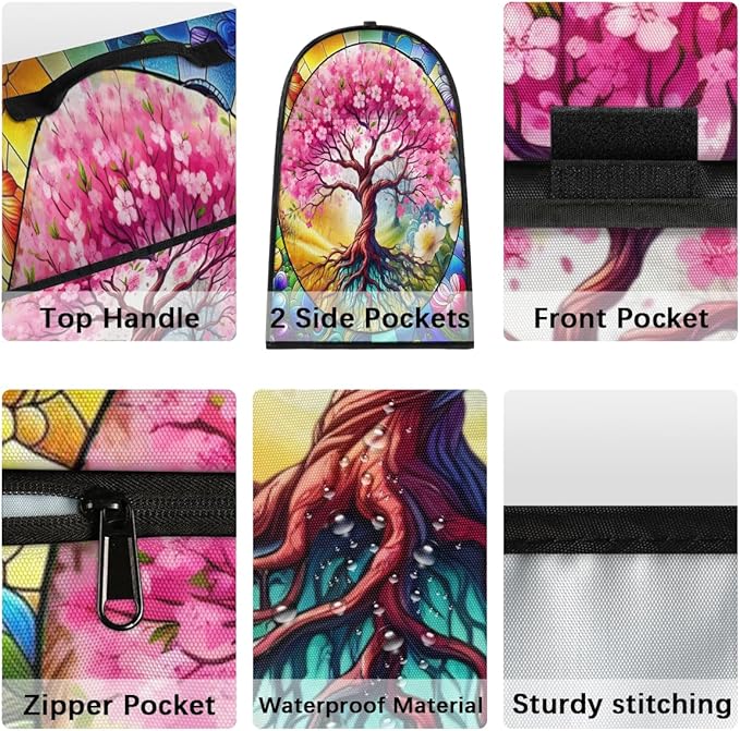 cfpolar Kitchen Aid Mixer Cover Compatible with 6-8 Quarts Tree Of Life Flower Stand Mixer Cover Kitchen Aid Mixers Accessories Appliance Organizer Bag Dust Covers with Zipper Pocket