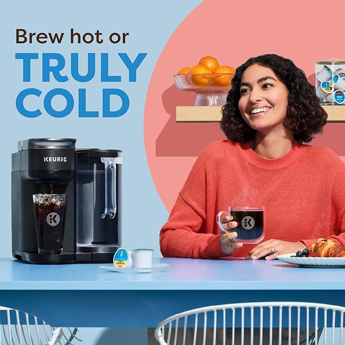 Keurig K-Brew+Chill Iced or Hot Single-Serve K-Cup Coffee Maker with MultiStream and QuickChill Technology 70oz. Removable Reservoir