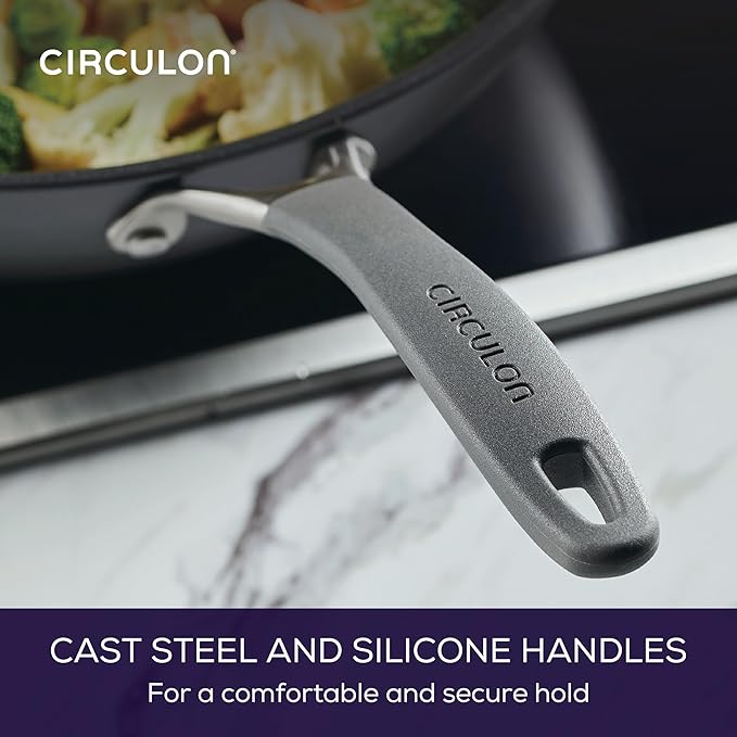 Circulon A1 Series with ScratchDefense Technology Nonstick Induction Stir Fry Pan 13.25 Inch Graphite