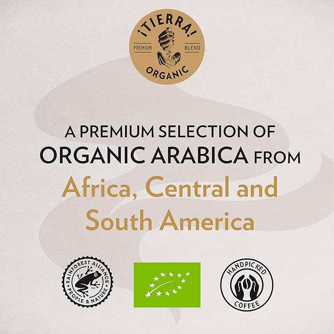 Lavazza ¡Tierra! Organic for Planet Whole Bean Coffee Light Roast 100% Arabica 2.2 lb Bag (pack of 1)