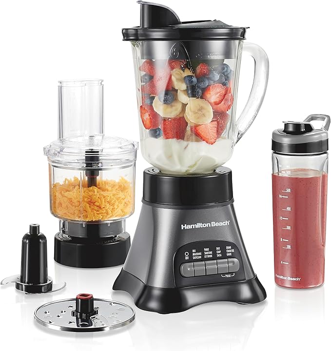 Hamilton Beach Blender Food Processor &amp Slow Cooker Bundle - 40oz Blender 20oz Cup 3 Cup Chopper &amp 6 Quart Programmable Slow Cooker