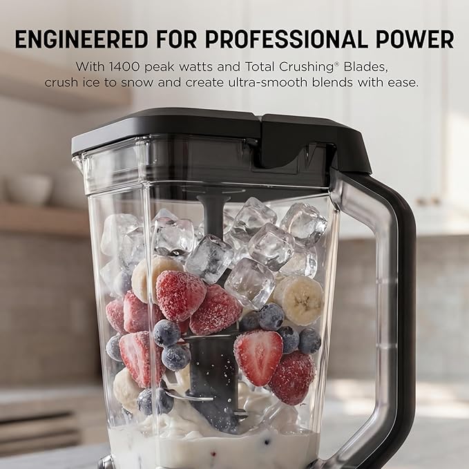 Ninja BN751 Professional Plus DUO Blender 1400 Peak Watts 3 Auto-IQ Programs for Smoothies Frozen Drinks &amp Nutrient Extractions 72-oz. Total Crushing Pitcher &amp (2) 24 oz. To-Go Cups Black