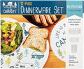 LIBATC Dinnerware Set Melamine Sketch Pattern