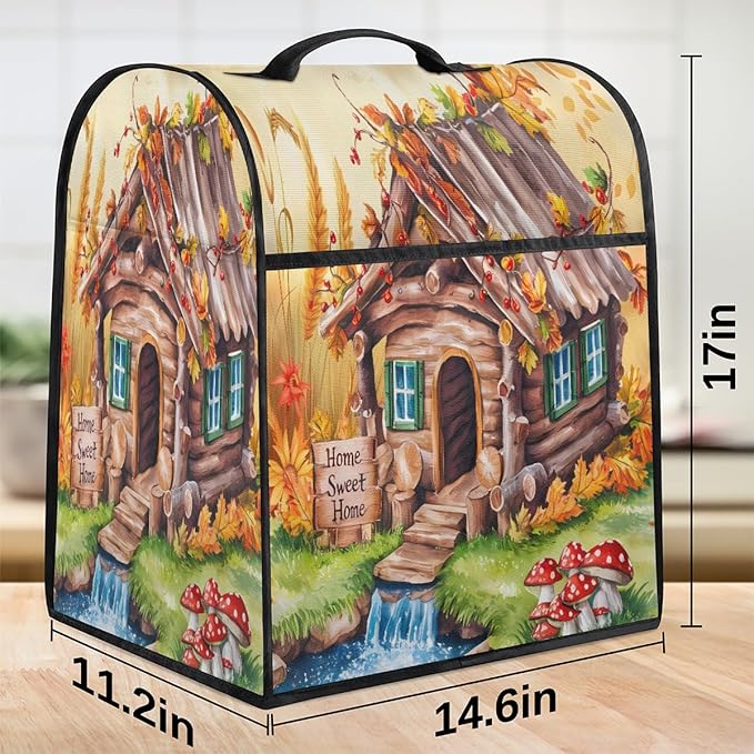 cfpolar Kitchen Aid Mixer Cover Compatible with 6-8 Quarts Farm Flowers Autumn Stand Mixer Cover Kitchen Aid Mixers Accessories Appliance Organizer Bag Dust Covers with Zipper Pocket