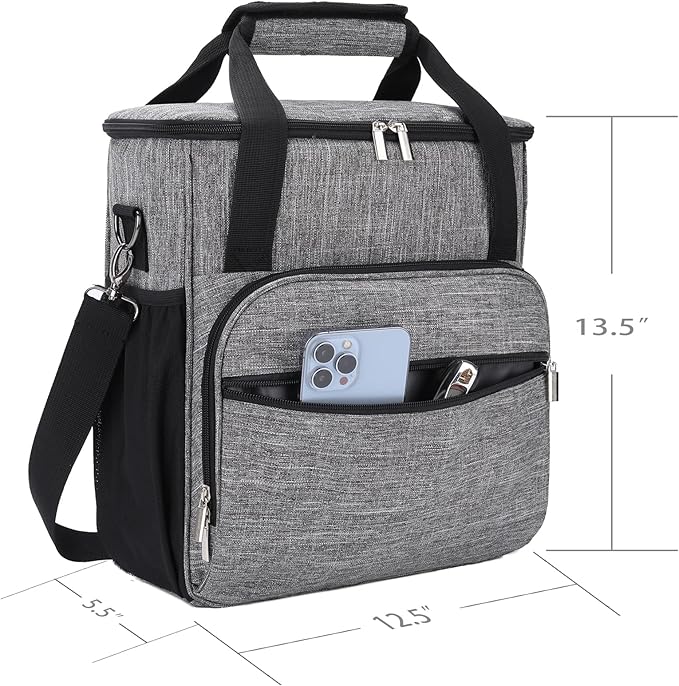 Coffee Maker Carring Bag for Keurig K-Mini/K-Mini Plus Storage Tote Case for Travel Grey