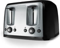 BLACK+DECKER 4-Slice Toaster Extra Wide Slots 7 Shade Settings 1400 Watts Frozen and Bagel Buttons Toast Shade Selector Extra Lift