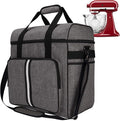 BAGLHER Heavy Duty Kitchen Mixer Cover for 6-8 Quart Stand Mixers 2-in-1 Shoulder &amp Hand Carrying Case with Accessory Pockets (15”x10.5”x17” Grey)