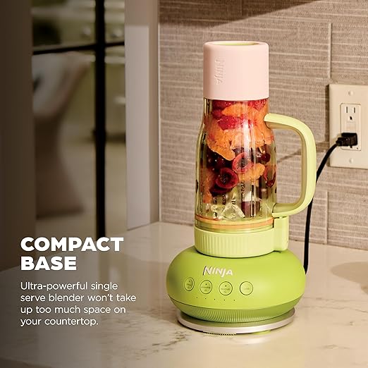 Ninja Blendboss™ | Personal Blender for Smoothies &amp Frozen Drinks | 26oz Travel Tumbler with LeakProof Lid Chug Spout &amp Detachable Straw | Auto-iQ Technology | Watermelon Bubble Gum | DB351GN