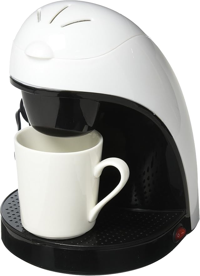 Brentwood TS-112W Coffee Maker with Ceramic MugSingle ServeWhite