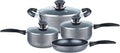 Brentwood Appliances BPS-207G 7-Piece Aluminum Non-Stick (Granite) Cookware Sets NORMAL Gray