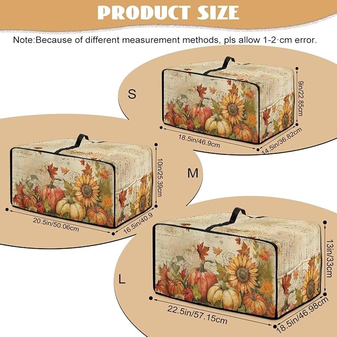 Doojoayie Pumpkin Sunflower Toaster Cover 4 Slice Toaster Oven Cover Dust Resistant Appliance Covers for Kitchen Counter Thanksgiving Home Kitchen Decoration