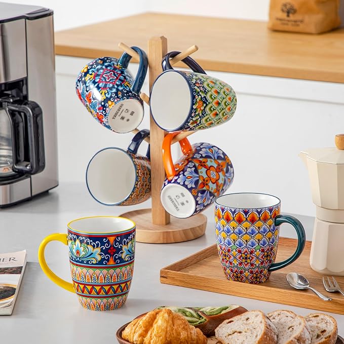 vancasso 18 Pieces Dinnerware Sets16 oz Coffee Mugs Set of 6