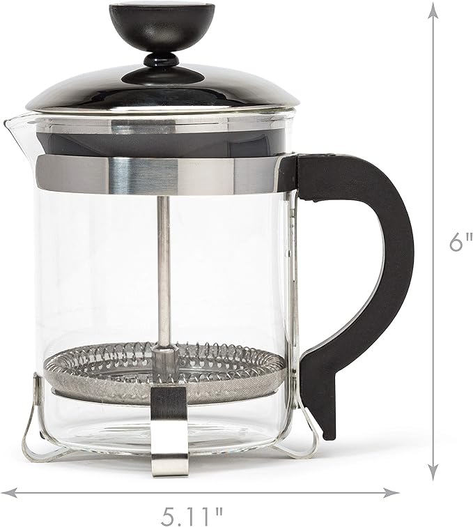 Primula 4 Cup Classic Coffee Press Chrome - 0.45 Liters