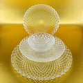 PAVO Clear Glass Dinnerware Set