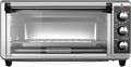BLACK+DECKER TO3250XSBD 8-Slice Extra Wide Convection Countertop Toaster Oven Includes Bake Pan Broil Rack &amp Toasting Rack Stainless Steel/Black