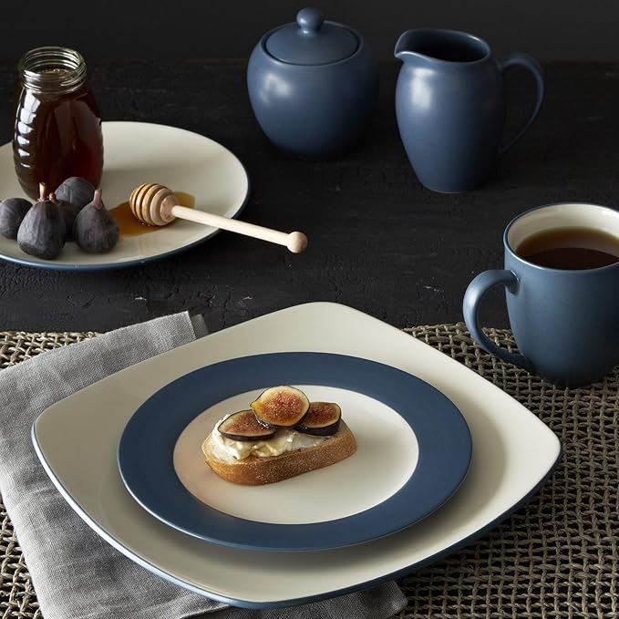 Noritake Colorwave Blue 4-Piece Square Place Setting Service for 1